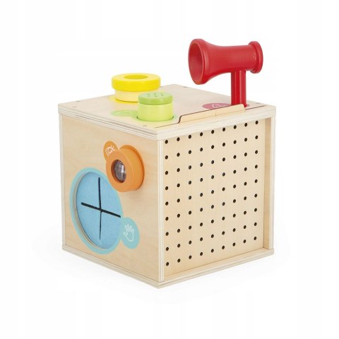 Janod drewniana kostka sensoryczna 18m+ J05307