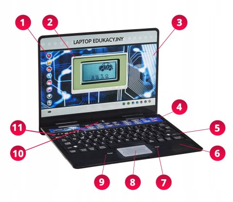 Komputerek dziecięcy Smily Play 008085 Laptop Edukacyjny laptop dwujęzyczny