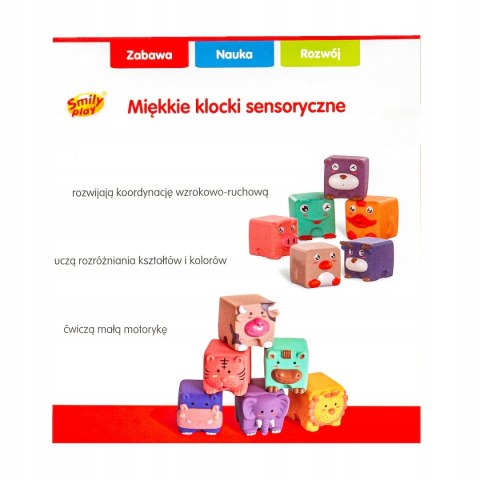 Miękkie klocki sensoryczne 6 elementów Smily Play