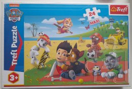 OUTLET Puzzle 24 Maxi 14346 Psi Patrol Zabawa na kocu Trefl