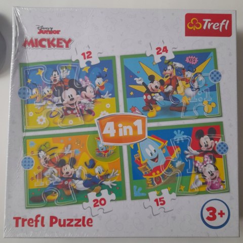 OUTLET Puzzle 4w1 Myszka Mickey i Przyjaciele 34616 Trefl