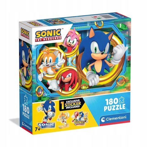 Puzzle 180 elementów Sonic 29796 Clementoni Super kolor