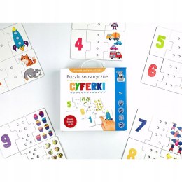 Puzzle sensoryczne Cyferki Kapitan Nauka