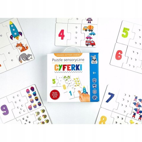 Puzzle sensoryczne Cyferki Kapitan Nauka
