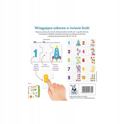 Puzzle sensoryczne Cyferki Kapitan Nauka