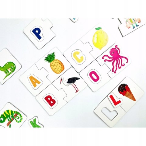 Puzzle sensoryczne Literki Kapitan Nauka Układam dotykam i uczę się