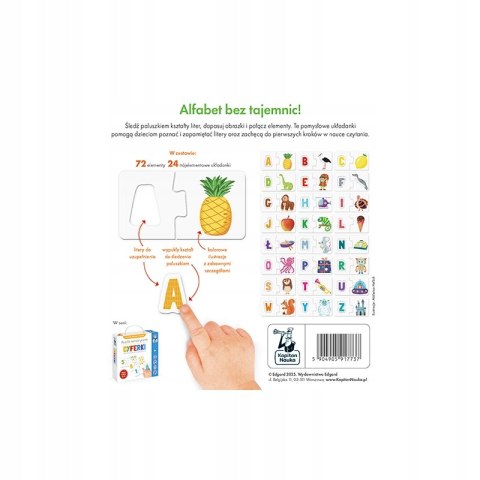 Puzzle sensoryczne Literki Kapitan Nauka Układam dotykam i uczę się