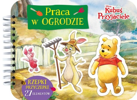 Rzepki-przyczepki Praca w ogrodzie Disney Kubuś Książka z rzepami