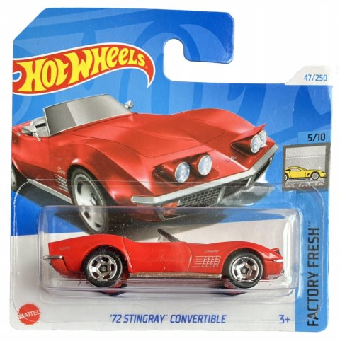 Samochód Mattel Hot Wheels '72 Stingray Convertible HTD09 czerwony