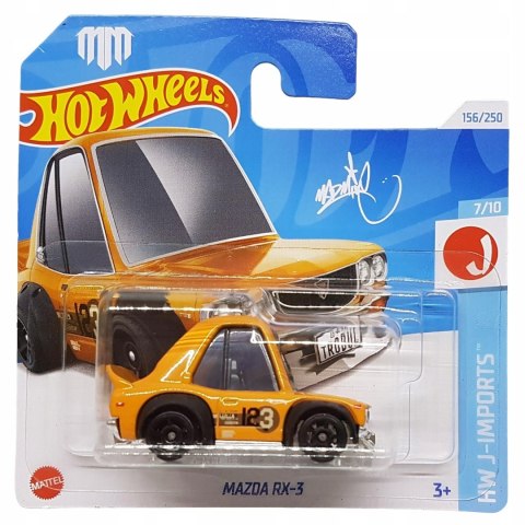 Samochód Mattel Hot Wheels Mazda RX-3 HRY71 pomarańczowy