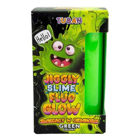Tuban Jiggly Slime Fluo Glow zielony 430 g Masa Plastyczna