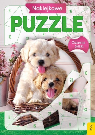 Zabawne pieski Naklejkowe puzzle Wyklejanka Naklejanka Wilga