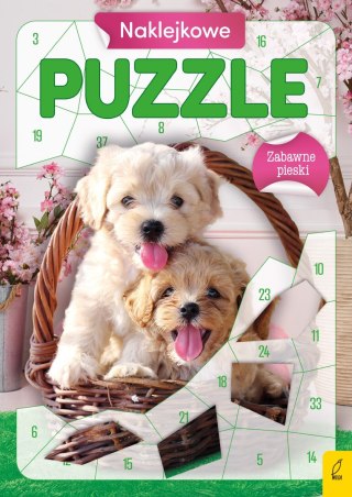 Zabawne pieski Naklejkowe puzzle Wyklejanka Naklejanka Wilga