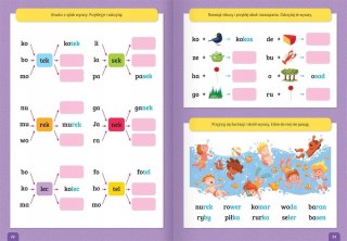 Czytam sylabami i bawię się naklejkami zadania do nauki czytania Aksjomat