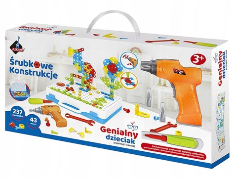 Genialny dzieciak śrubkowe konstrukcje 237 elementów Askato