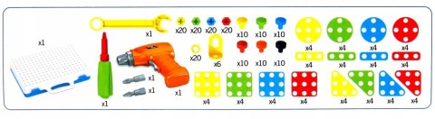 Genialny dzieciak śrubkowe konstrukcje 237 elementów Askato