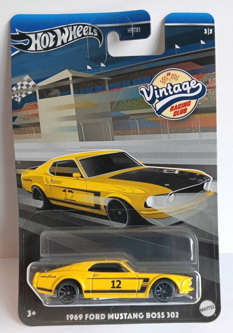 Hot Wheels HRV08 Vintage Racing Club 1969 Ford Mustang Boss 302