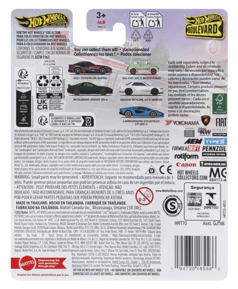 Hot Wheels Premium Boulevard HRT70 Lamborghini Countach LPI 800-4 niebieski