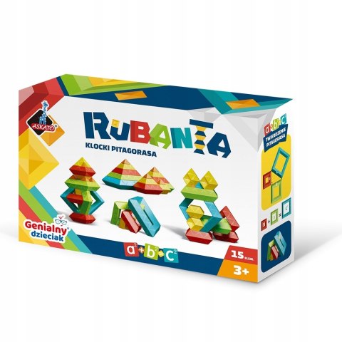 Klocki Askato Rubanta Pitagorasa 15 elementów Konstrukcyjne