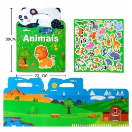 Książeczka z naklejkami Zwierzęta Asakto