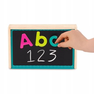 Magnetyczne Literki i Cyferki w drewnianej skrzyneczce B.Toys BX2349Z