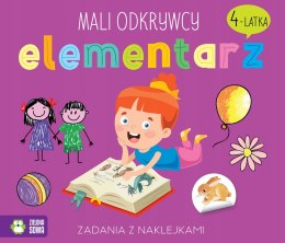 Mali odkrywcy Elementarz 4-latka Zielona Sowa Zadania z Naklejkami