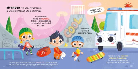 Maszyny i pojazdy Karetka Zielona Sowa Książeczka dla Maluszka