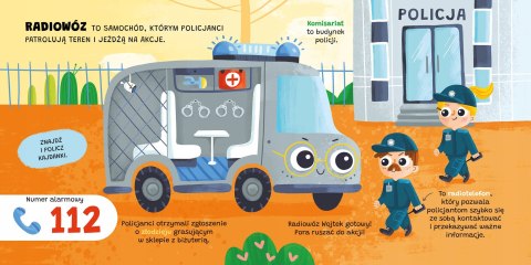 Maszyny i pojazdy Radiowóz Zielona Sowa Książeczka dla Maluszka