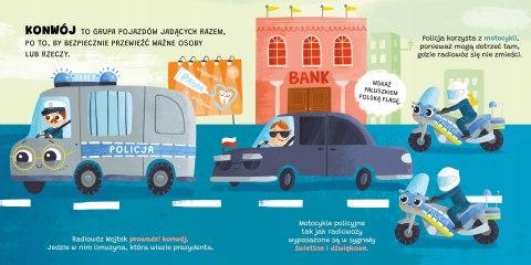 Maszyny i pojazdy Radiowóz Zielona Sowa Książeczka dla Maluszka