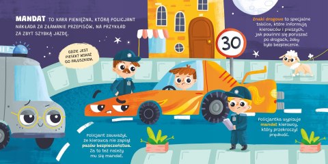 Maszyny i pojazdy Radiowóz Zielona Sowa Książeczka dla Maluszka