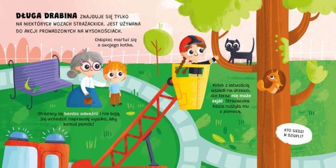 Maszyny i pojazdy Wóz Strażacki Zielona Sowa Książeczka dla Maluszka