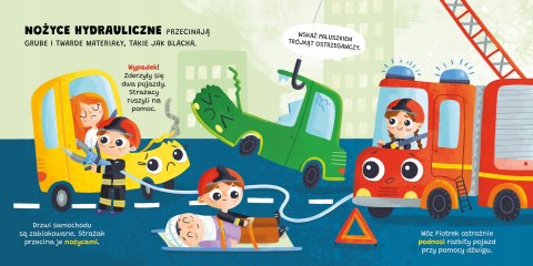 Maszyny i pojazdy Wóz Strażacki Zielona Sowa Książeczka dla Maluszka