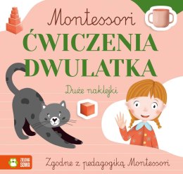 Montessori Ćwiczenia dwulatka Zielona Sowa Duże Naklejki 2+