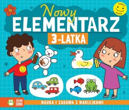 Nowy elementarz 3-latka Zabawa z Naklejkami 3+ Zielona Sowa