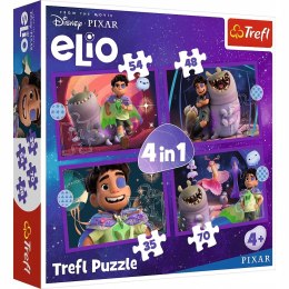 Puzzle 4w1 Pozaziemskie misje Elio Disney Elio 34665 Trefl 4+