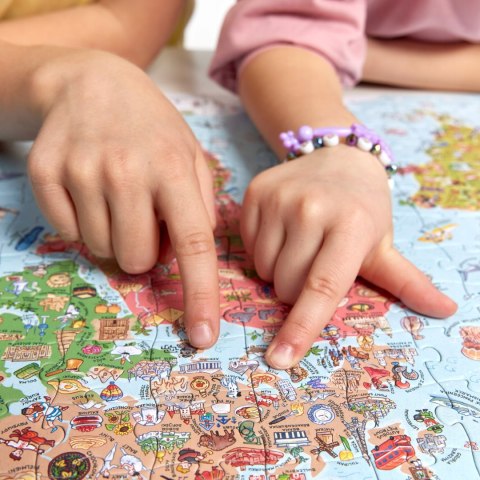Puzzle odkrywcy 300 elementów Mapa świata Czu czu