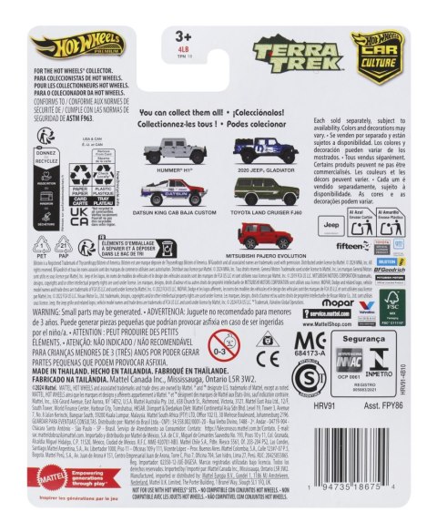 Samochodzik Hot Wheels HRV91 Premium 2020 Jeep Gladiator Terra Trek