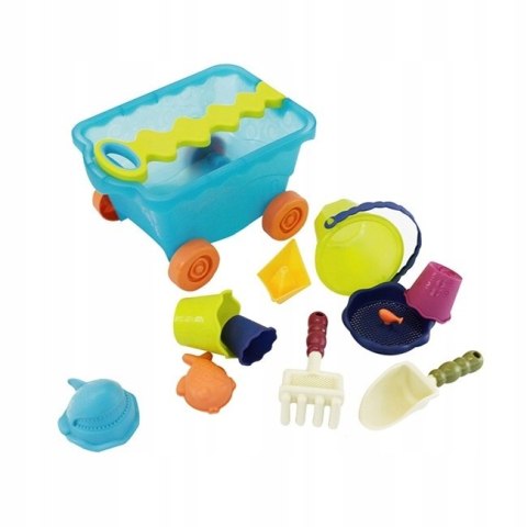 Wózek Wagonik z Akcesoriami do Piasku B.toys BX1596Z Niebieski