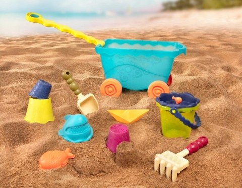 Wózek Wagonik z Akcesoriami do Piasku B.toys BX1596Z Niebieski