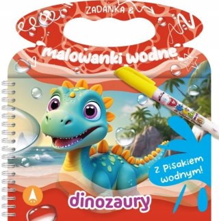 Zadanka i malowanki wodne z pisakiem wodnym Dinozaury Skrzat
