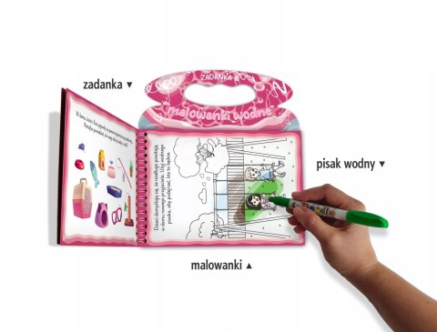 Zadanka i malowanki wodne z pisakiem wodnym Kotki Skrzat
