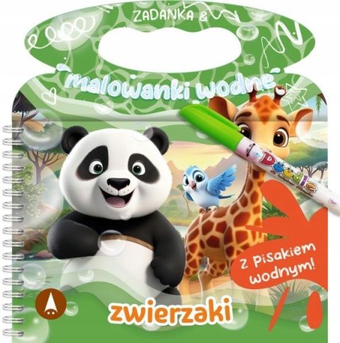 Zadanka i malowanki wodne z pisakiem wodnym Zwierzaki Skrzat