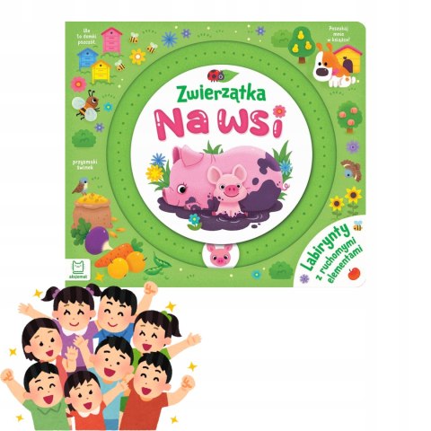 Zwierzątka na wsi Labirynty z ruchomymi elementami Aksjomat