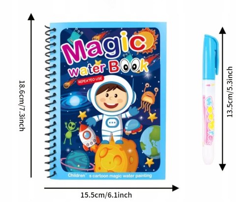 Astronauta Kosmos Magiczna Kolorowanka z Pisakiem Wodnym Skrzat