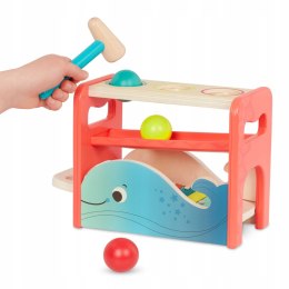 B.Toys Wieloryb Cymbalista Drewniany kulodrom z młotkiem 2w1 BX2057Z