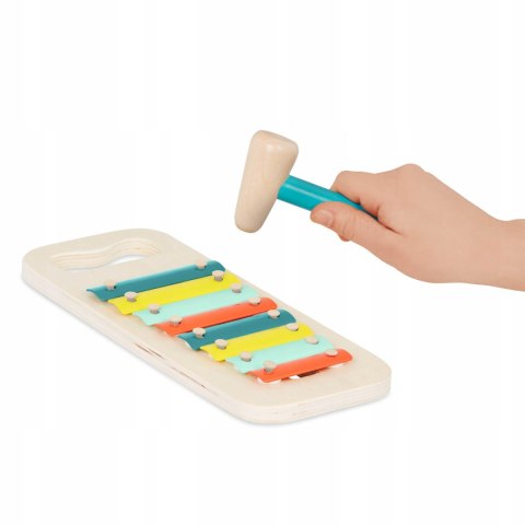 B.Toys Wieloryb Cymbalista Drewniany kulodrom z młotkiem 2w1 BX2057Z