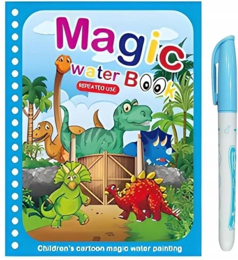 Dinozaury Magiczna Kolorowanka z Pisakiem Wodnym Skrzat Dinusie