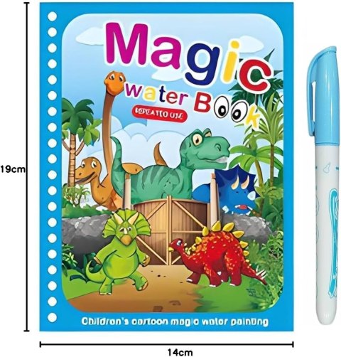 Dinozaury Magiczna Kolorowanka z Pisakiem Wodnym Skrzat Dinusie