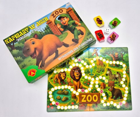 Gra planszowa Kapibary w akcji Ucieczka z zoo Alexander