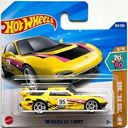 Hot Wheels '95 Mazda RX-7 Drift Żółty 2025 HYY95